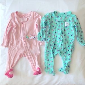 Baby Girl Turtle and Floral Onesie